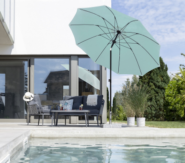 Preview: Schneider Mittelmastschirm Tarifa 270cm mit stabilen Fiberglas-Streben Mint